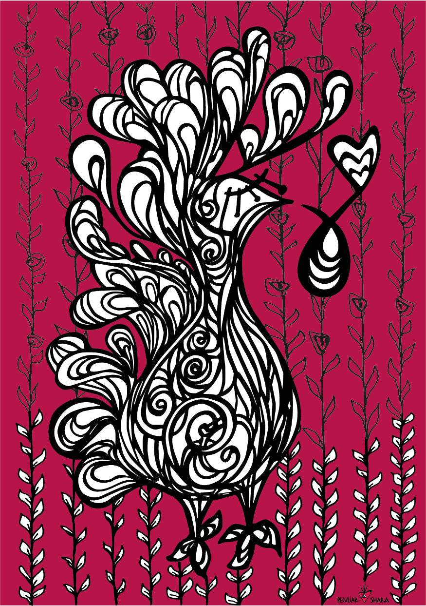 De Gallinita a Pavo Real (colección 3 prints)